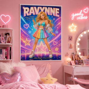 RAVYNNE Neon Heartbeat Poster