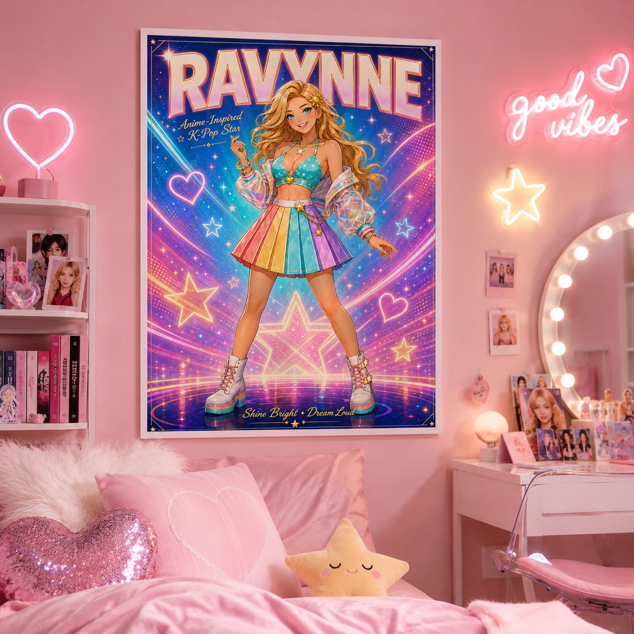 RAVYNNE Neon Heartbeat Poster